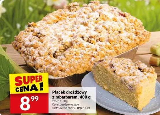 Placek drożdżowy z rabarbarem Białecki promocja w Twój Market