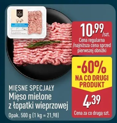 Mięso mielone z łopatki wieprzowej promocja w Aldi