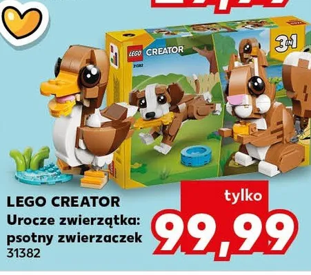 Urocze zwierzątka: psotny zwierzaczek LEGO CREATOR 31382 promocja w Kaufland