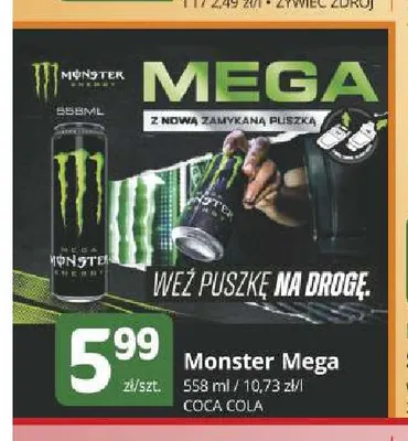 Napój energetyczny Monster Mega promocja w Marketvita