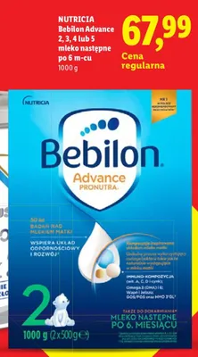 Mleko następne Nutricia Bebilon Advance 4 promocja w Lidl