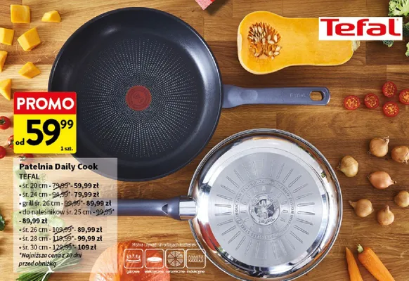 Patelnia Daily Cook Tefal do naleśników śr. 25cm promocja w Intermarche