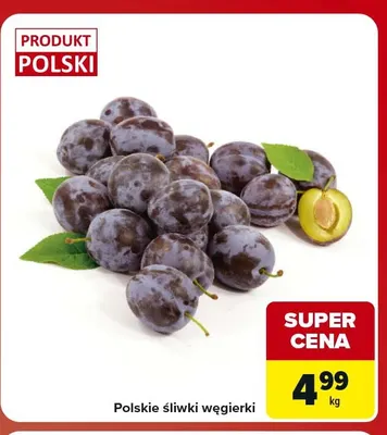 Polskie śliwki węgierki promocja w Carrefour Market