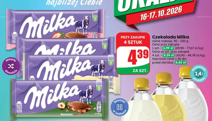 Czekolada Milka biała promocja w Dino