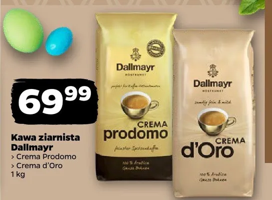 Kawa ziarnista Crema d'Oro 1 kg promocja w Netto