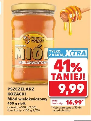 Miód wielokwiatowy Pszczelarz Kozacki promocja w Kaufland