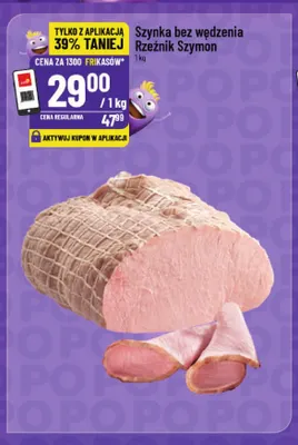 Szynka bez wędzenia Rzeźnik Szymon promocja w POLOmarket