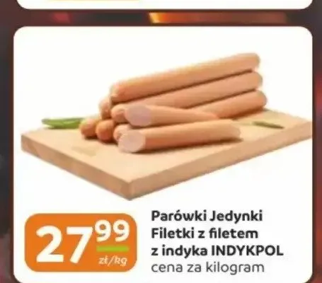 Parówki Jedynki Filetki z filetem z indyka Indykpol promocja w Gama