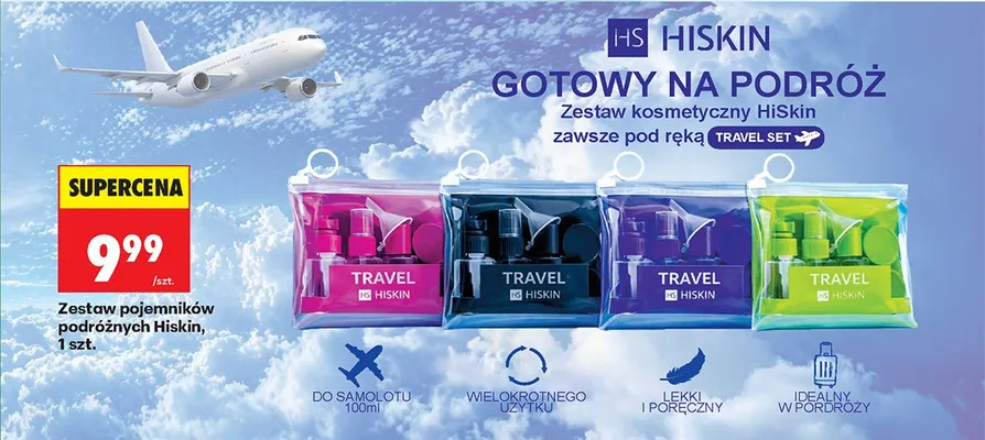 Zestaw pojemników podróżnych różowy promocja w Biedronka