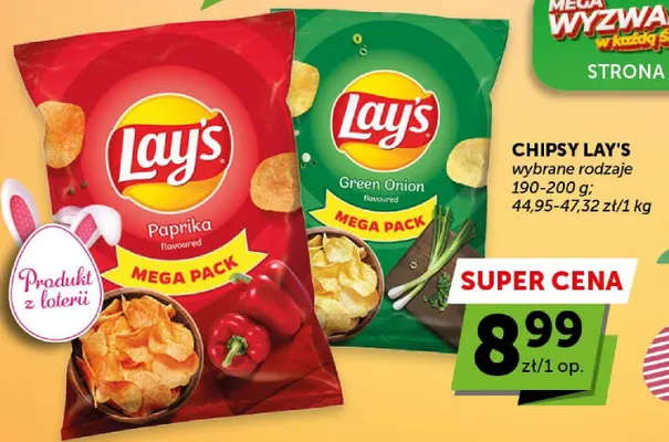 Chipsy wybrane rodzaje Lay's promocja w ABC