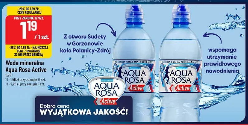 Woda mineralna gazowana promocja w POLOmarket