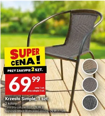 Krzesło Simple 3 kolory promocja w Twój Market
