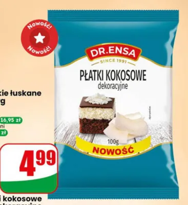 Płatki kokosowe dekoracyjne Dr.Ensa promocja w Dino