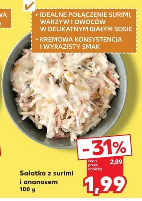Sałatka z surimi i ananasem promocja w Kaufland