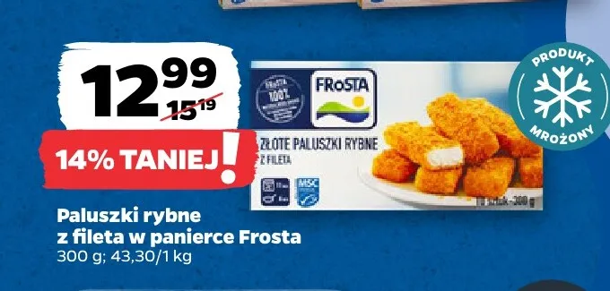Paluszki rybne z fileta w panierce Frosta promocja w Netto