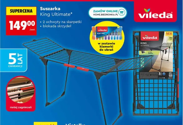 Suszarka King Ultimate Vileda promocja w Biedronka