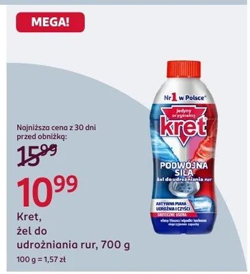 Żel do udrażniania rur promocja w Rossmann