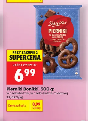 Pierniki w czekoladzie mlecznej Bonitki promocja w Biedronka