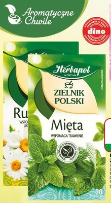 Herbatka ziołowa Zielnik Polski Herbapol promocja w Dino
