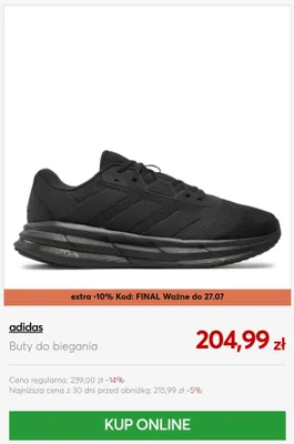 Buty do biegania Adidas Cloudfoam promocja w eobuwie.pl