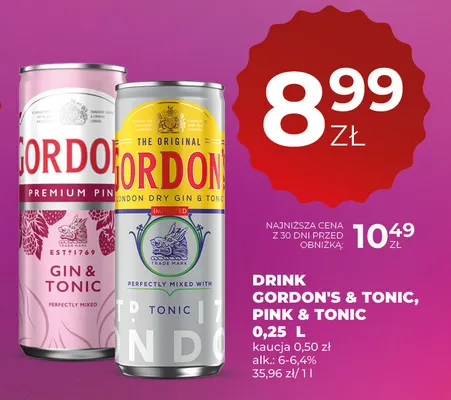Drink Gordon's & Tonic promocja w Duży Ben