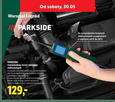 Samochodowy tester obwodów elektrycznych PARKSIDE promocja w Lidl