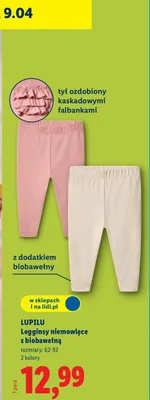 Legginsy niemowlęce z biobawełną promocja w Lidl
