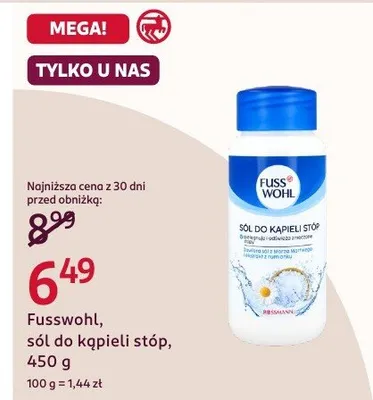Sól do kąpieli stóp promocja w Rossmann