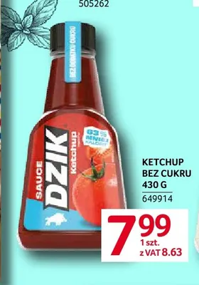 Ketchup bez cukru Dzik promocja w Selgros