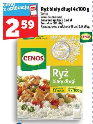 Ryż biały długi Cenos promocja w TOPAZ