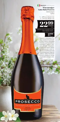 Wino musujące Prosecco białe/wytrawne promocja w POLOmarket