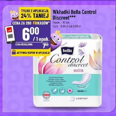 Wkładki Bella Control Discreet promocja w POLOmarket