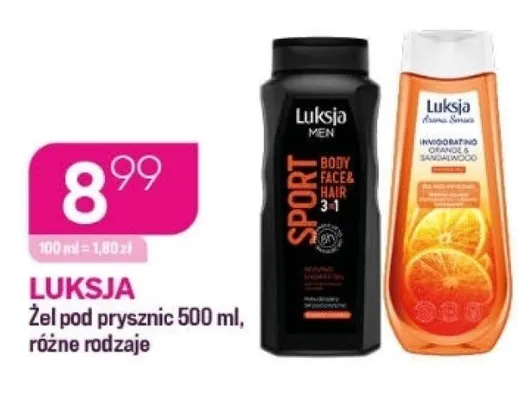 Żel pod prysznic Luksja promocja w Drogerie Koliber