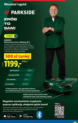 Robot koszący smart z aplikacją, 20 V promocja w Lidl