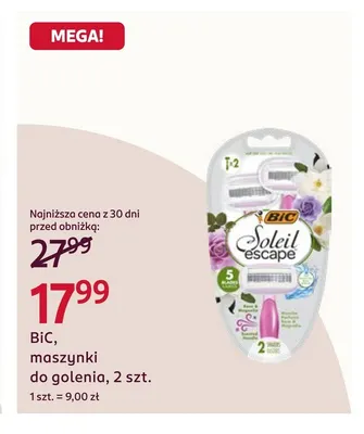 Maszynki do golenia BiC promocja w Rossmann