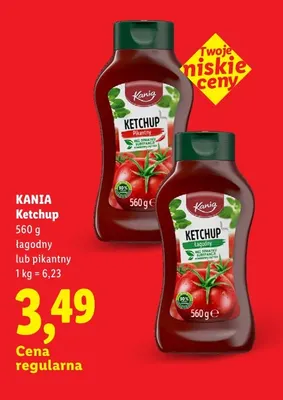 Ketchup łagodny Kania promocja w Lidl