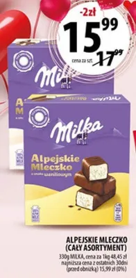 Alpejskie mleczko (cały asortyment) promocja w Arhelan