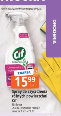 Spray do czyszczenia różnych powierzchni Cif promocja w Leclerc