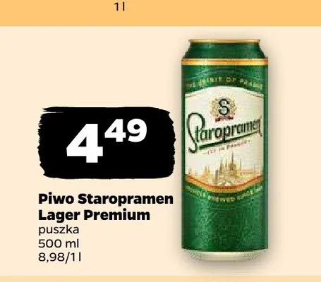 Piwo Staropramen Lager Premium promocja w Netto
