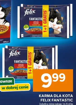 Karma dla kota Purina Felix Fantastic 4-pak 85g promocja w Stokrotka