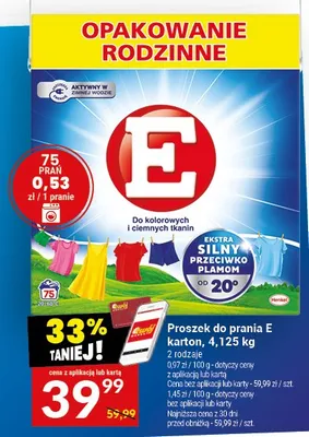Proszek do prania E karton promocja w Twój Market