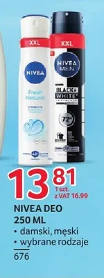 Dezodorant Nivea Fresh Natural promocja w Selgros