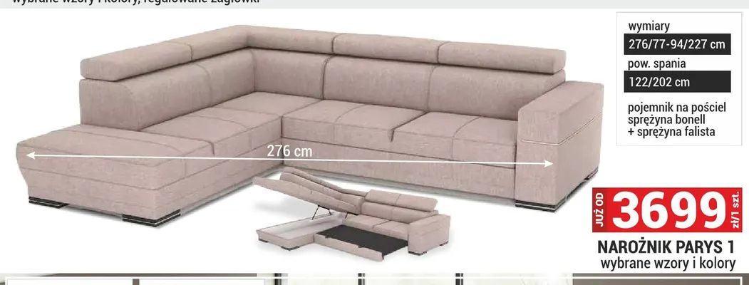 Narożnik Parys 1 promocja w Merkury Market