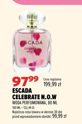 Woda perfumowana Escada Celebrate N.O.W promocja w Drogerie Natura