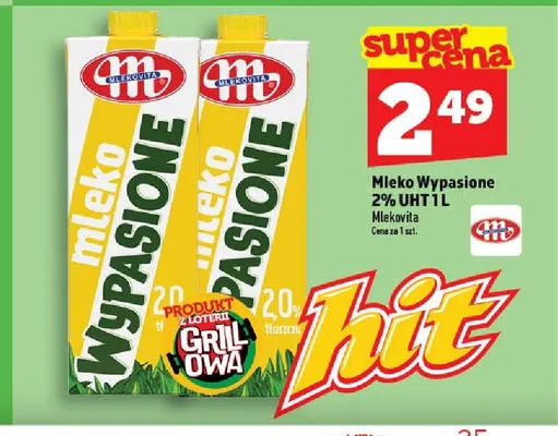 Mleko Wypasione 2% UHT Mlekovita promocja w TOPAZ