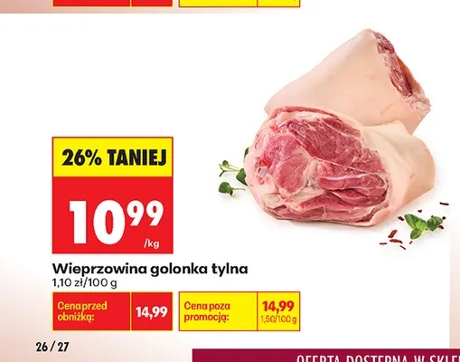 Wieprzowina golonka tylna promocja w Biedronka