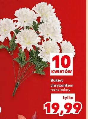 Bukiet chryzantem 10 kwiatów promocja w Kaufland