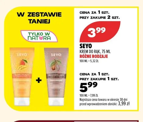 Krem do rąk Seyo promocja w Drogerie Natura