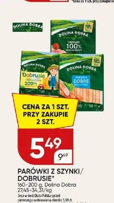 Parówki z szynki Dolina Dobra promocja w Chata Polska