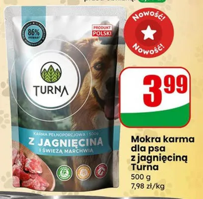 Mokra karma dla psa z jagnięciną promocja w Dino